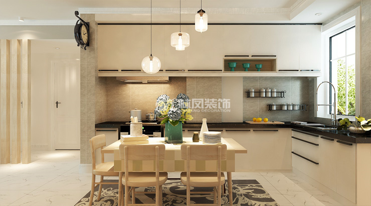 中瑞?北歐云墅124㎡戶型餐廚一體式裝修案例 中瑞?北歐云墅124㎡戶型餐廚一體式裝修案例