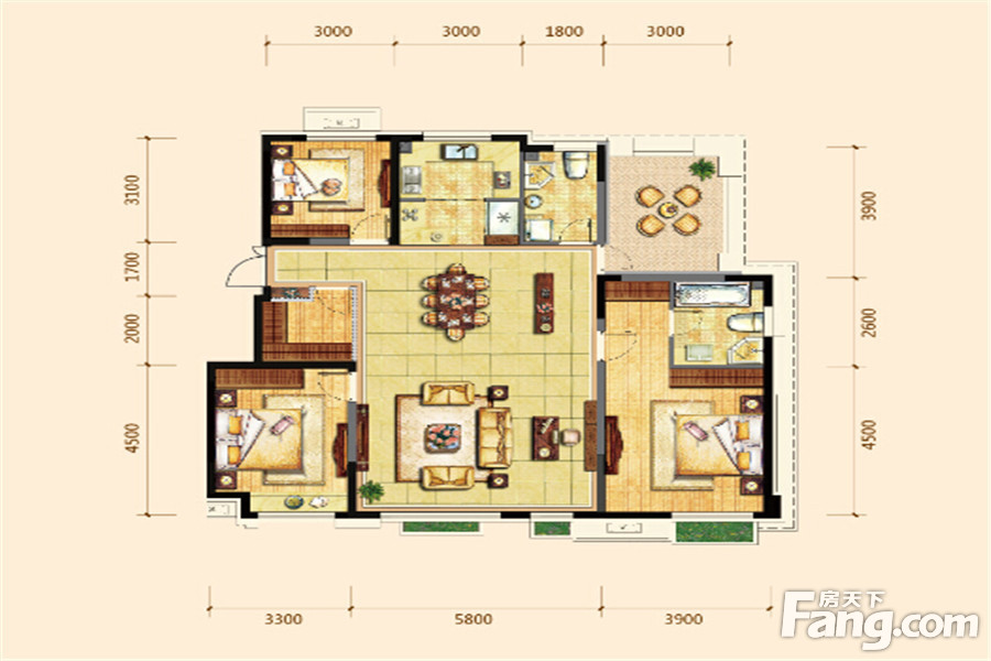 金地鐵西檀府140㎡戶型圖 金地鐵西檀府140㎡戶型圖