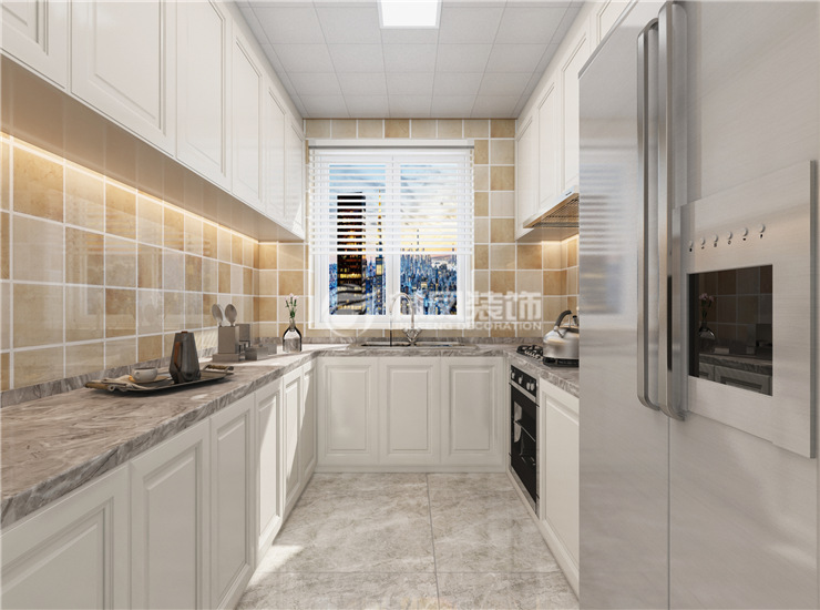 簡(jiǎn)美風(fēng)格長(zhǎng)方形廚房裝修效果圖 簡(jiǎn)美風(fēng)格長(zhǎng)方形廚房裝修效果圖