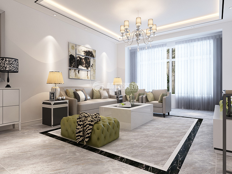客廳視覺擴(kuò)容設(shè)計裝修效果圖