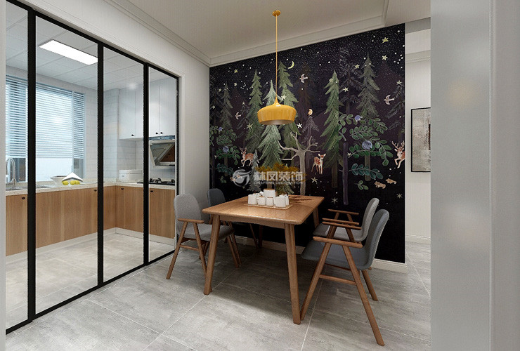 廚房折疊門(mén)設(shè)計(jì)裝修效果圖