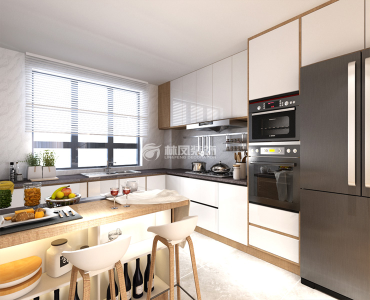 北歐風(fēng)格開放式廚房設(shè)計(jì)裝修效果圖