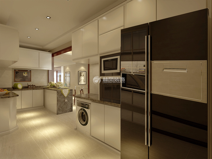 現(xiàn)代風格開放式廚房設計裝修效果圖