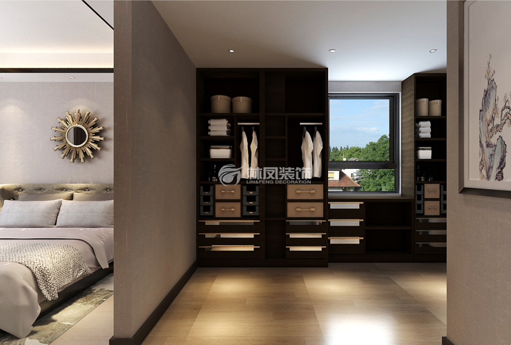 輕奢風(fēng)格開放式衣帽間設(shè)計裝修效果圖