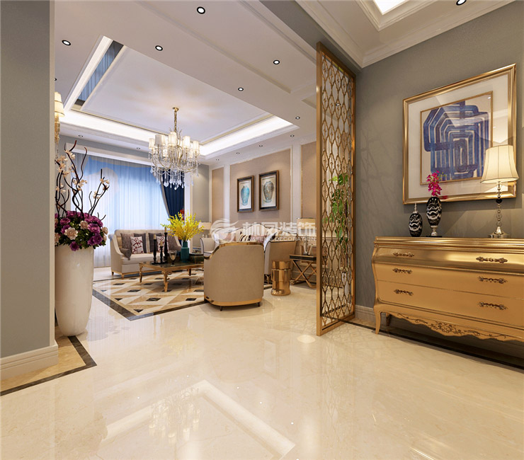 港式風格客廳和玄關(guān)隔斷設計裝修效果圖 港式風格客廳和玄關(guān)隔斷設計裝修效果圖