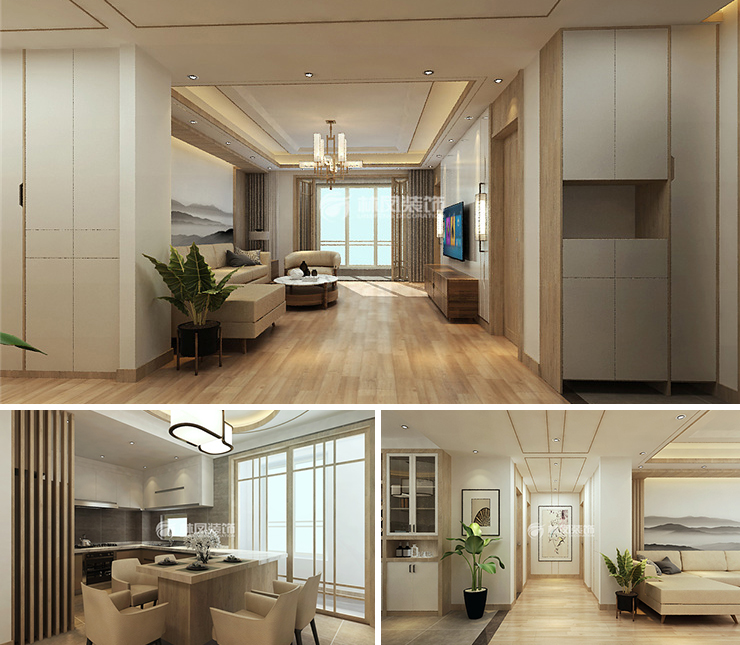 綠城全運(yùn)村174平新中式風(fēng)格裝修效果圖 綠城全運(yùn)村174平新中式風(fēng)格裝修效果圖