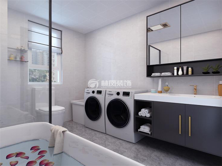 衛(wèi)生間擺放干衣機(jī)和洗衣機(jī)設(shè)計(jì)裝修效果圖 衛(wèi)生間擺放干衣機(jī)和洗衣機(jī)設(shè)計(jì)裝修效果圖