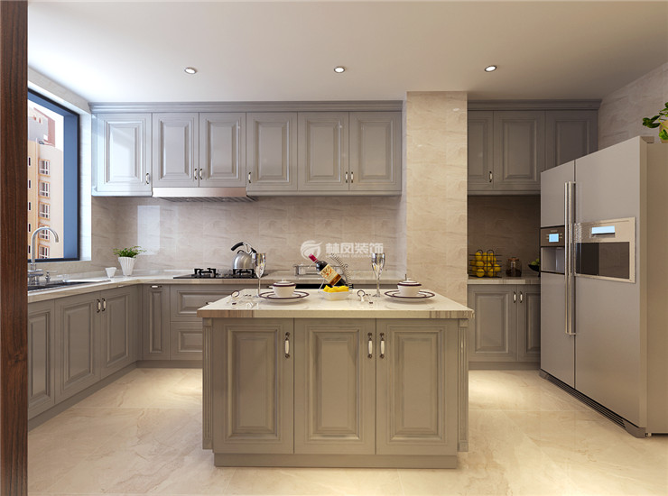 美式風(fēng)格開放式廚房裝修效果圖 美式風(fēng)格開放式廚房裝修效果圖