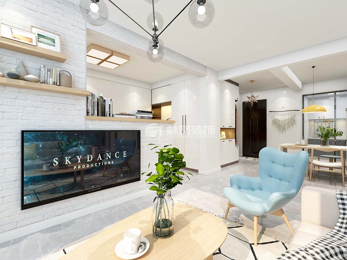 北歐風格客廳室內(nèi)窗設計裝修效果圖