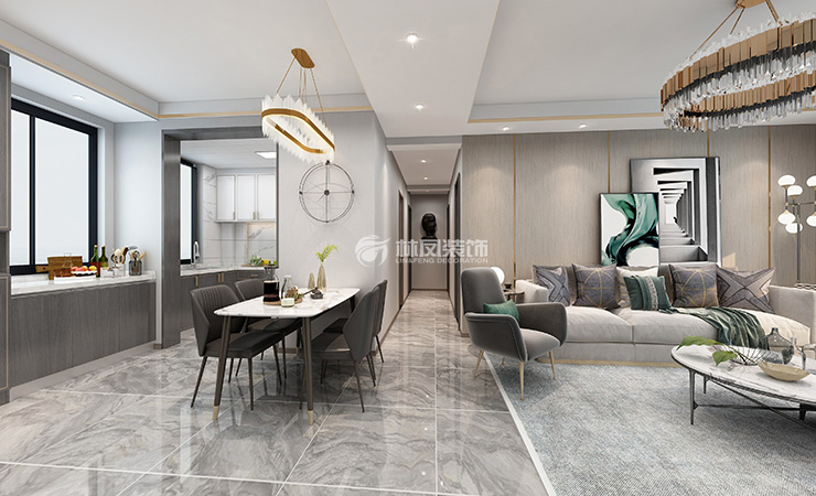 現(xiàn)代輕奢風(fēng)格餐客廳裝修效果圖 現(xiàn)代輕奢風(fēng)格餐客廳裝修效果圖