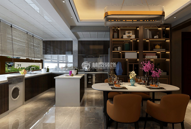 港式風(fēng)格中島廚房設(shè)計裝修效果圖 港式風(fēng)格中島廚房設(shè)計裝修效果圖