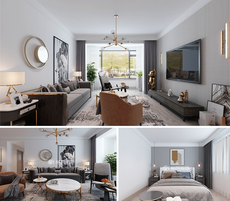 龍湖?九里晴川 120平 現(xiàn)代簡(jiǎn)約風(fēng)格裝修效果圖