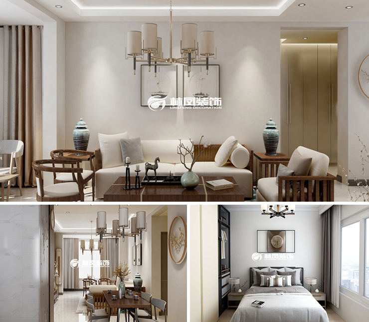 沈陽(yáng)雅居樂(lè)花園 135平 中式風(fēng)格裝修效果圖