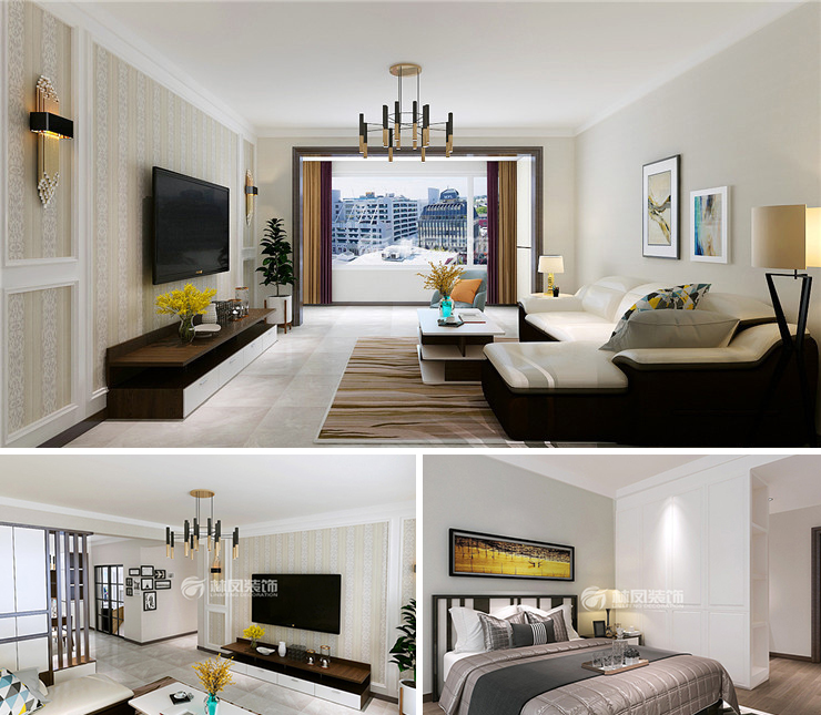 沈陽(yáng)雅居樂(lè)花園 150平 現(xiàn)代簡(jiǎn)約風(fēng)格裝修效果圖