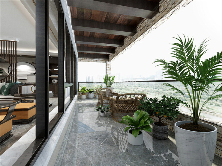 新中式風(fēng)格陽臺(tái)裝修效果圖 新中式風(fēng)格陽臺(tái)裝修效果圖