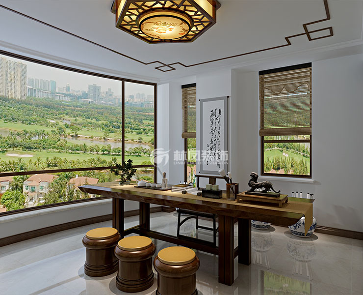 新中式風(fēng)格書房設(shè)計(jì)裝修效果圖 新中式風(fēng)格書房設(shè)計(jì)裝修效果圖