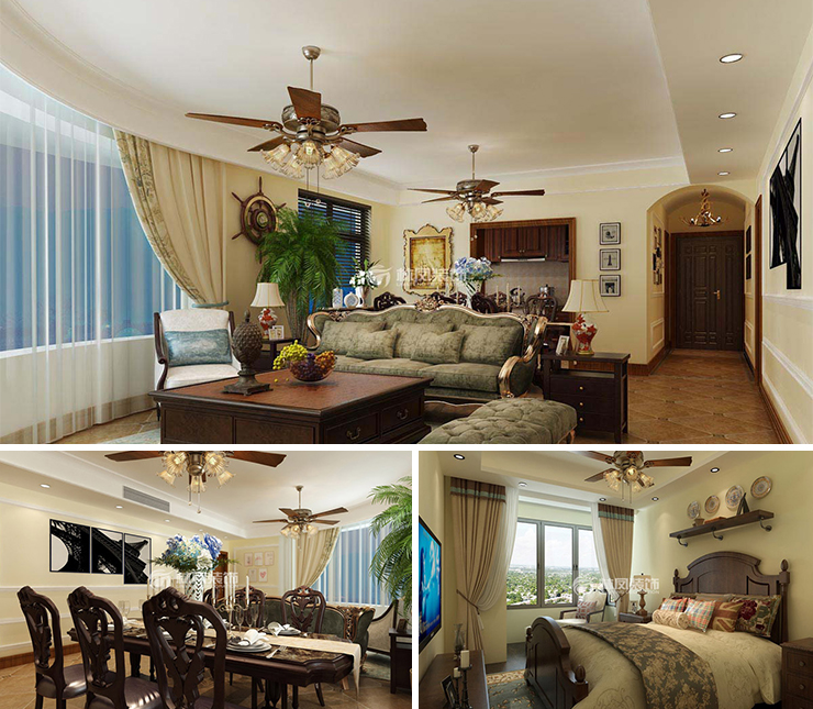 華潤(rùn)置地 115平 美式風(fēng)格裝修效果圖 華潤(rùn)置地 115平 美式風(fēng)格裝修效果圖