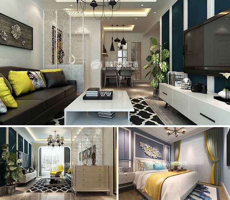 匯置?尚都 82平 現(xiàn)代簡約風格裝修效果圖